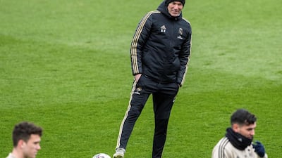 Real Madrid manager Zinedine Zidane. EPA