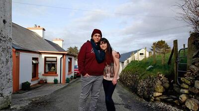 Clare Barrett Butler, 37, and her daughter Lily Barrett McHugh, 11, outside their house in Ardara in County Donegal. Clare says she is a homemaker and a mother, and she is continuing her education with courses at college. Clare says that as a child she wanted to work on the special effects of movies or as a stuntwoman. She says that she would love her daughter Lily to follow her dreams and become a hairdresser. Lily says she thinks she'll stay in education until she is about 20, and she would really like to become a hairdresser. Cathal McNaughton / Reuters