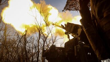 Servicemen of the 148th Separate Artillery Zhytomyr Brigade of the Armed Forces of Ukraine fire a Caesar self-propelled howitzer towards Russian troops on the front line near the town of Pokrovsk in Donetsk region, Ukraine. Reuters