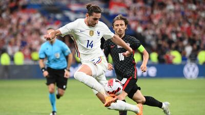 France's Adrien Rabiot and Croatia's Luka Modric. AFP