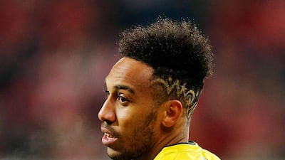 Pierre-Emerick Aubameyang could make his Arsenal debut against Everton but illness means a late decision will be made. Michael Probst / AP Photo