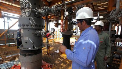 The monthly average price of the DME, which is used by Oman and Dubai to set their official selling price was $97.26, down from $102.23 the previous month of August. Pawan Singh / The National