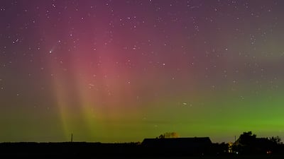 Northern lights shine bright in Lietzen, Germany. AP