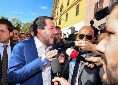 Italian Interior Minister Matteo Salvini's League party came to power on an anti-immigrant platform. AFP