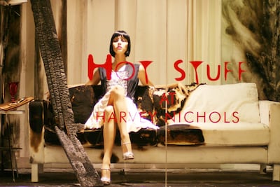 Hot Stuff window display at Harvey Nichols - Dubai