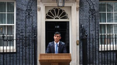 British Prime Minister Rishi Sunak announces July 4 as the date for the 2024 general election at No 10 Downing Street. Here, The National looks back at his political career. Getty Images