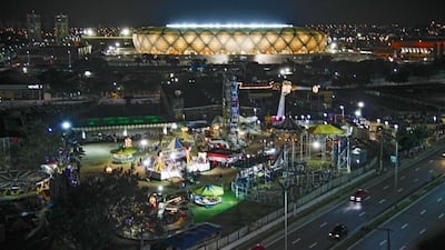 View of the Arena Amazonia during its inauguration match between Nacional and Remo, in Manaus, Amazonas, on Sunday. Raphael Alves / AFP / March 9, 2014