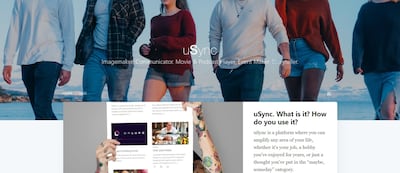 Users able to create short 'scribbles' or a longer 'story' on uSync, which feels more like a blog. Photo: uSync