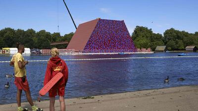 The structure was meant to be built in Abu Dhabi. In 1979, the Bulgarian-born artist Christo and his wife, Jeanne-Claude, visited Abu Dhabi. After eight trips to the country, they conceived the idea of building a mastaba in the Liwa desert. Almost 40 years on, the project has yet to win approval. AFP