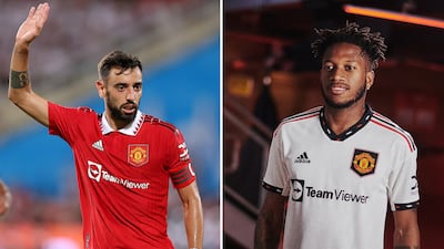 No 14: Manchester United's home and away kits. Photo: Manchester United / Instagram / Getty Images