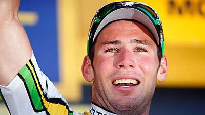Mark Cavendish emerged victorious in the mass sprint finish of the fifth stage yesterday.