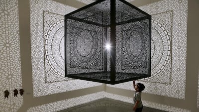 Anila Quayyum Agha’s piece Intersections. Sarah Dea / The National