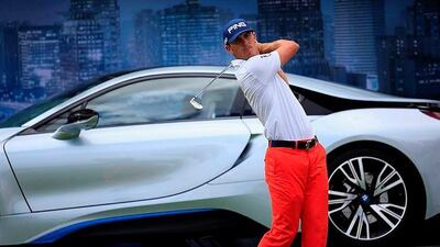 Billy Horschel tees off on the 15th hole in the final round of the BMW Championship. Jamie Squire / Getty Images