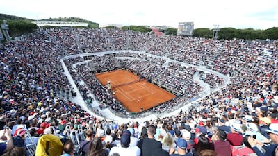 General view during the final between Djokovic and Nadal. Reuters