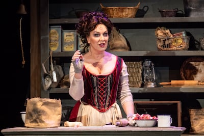 Mrs Lovett, originally performed by Angela Lansbury in 1979 on Broadway, is imbued with a Victorian music hall flair. Photo: Dubai Opera