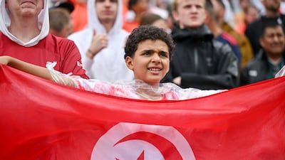 A Tunisia fan watches his team take on the Netherlands in Kansas City. EPA
