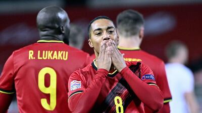 Belgium's Youri Tielemans celebrates. PA