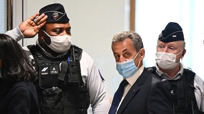 Former French president Nicolas Sarkozy was sentenced to three years in jail, but is not expected to spend time behind bars. AFP