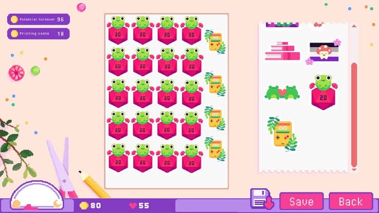 Customer stories unfold through repeat orders in Sticky Business as players develop their own online sticker shop. Photo: Spellgarden Games