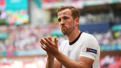 England's Harry Kane applauds fans as he is substituted. Reuters