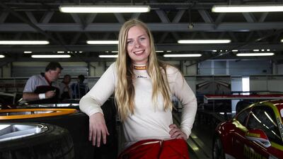 The Porsche series does not involve co-drivers, but Denmark’s Christina Nielsen said she can feel the presence of her late friends. Lee Hoagland / The National