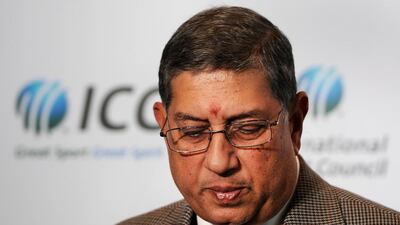 N Srinivasan, the newly-elected International Cricket Council chairman. AFP