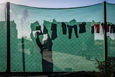 A Sudanese refugee at the Tine camp in Chad. AFP