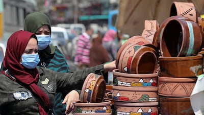 Women shop at the a market in Cairo, Egypt. Reuters