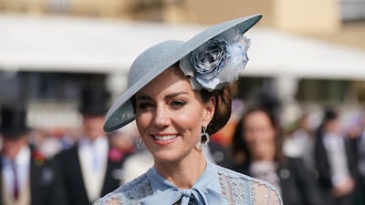 The Princess of Wales chose to repeat an Elie Saab outfit at the Buckingham Palace Garden Party on Tuesday. AP