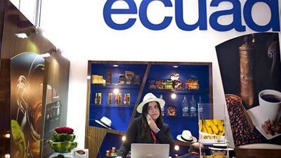 The Ecuador display at the Gulfood 2013 exhibition, which began yesterday in Dubai World Trade Centre. Razan Alzayani / The National