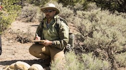 UAE astronaut Hazza Al Mansouri posted this photo of Nasa's geology training in New Mexico