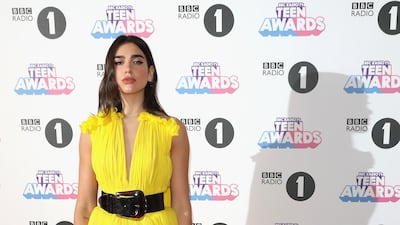 Dua Lipa, in Giambattista Valli, attends the BBC Radio 1 Teen Awards at Wembley Arena on October 22, 2017 in London, England. Getty