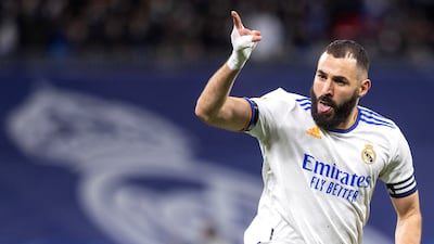 Benzema after his opener. EPA