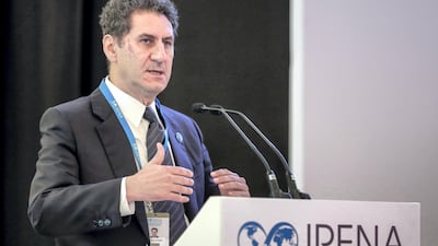 Francesco La Camera, director general of the International Renewable Energy Agency, pictured at a previous event. Victor Besa / The National