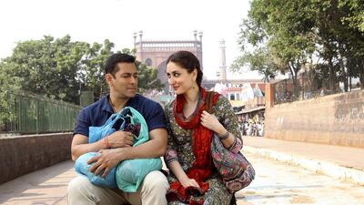 Salman Khan, left, and Kareena Kapoor in Bajrangi Bhaijaan. Courtesy Eros International