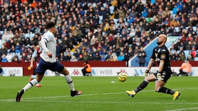 Tottenham's Dele Alli misses a chance in the first half. Reuters