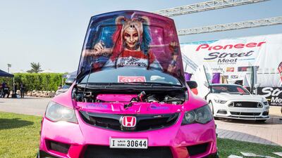 A Honda Civic with a Harley Quinn design. Leslie Pableo for The National