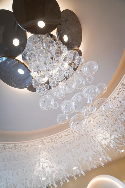The chandelier in Rue Royale was designed by its Emirati owner's wife