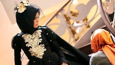 A model prepares for a photo shoot for Ala magazine in Istanbul, Turkey. Ala Magazine/ AFP