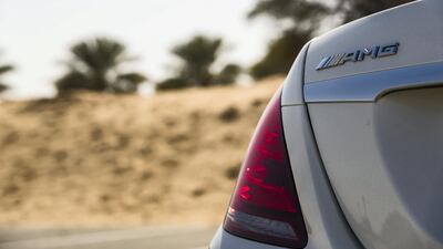 The V8 produces 612hp and 900Nm of torque. Chris Whiteoak / The National