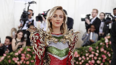 Actress Saoirse Ronan arrives at the 2019 Met Gala in New York on May 6. EPA