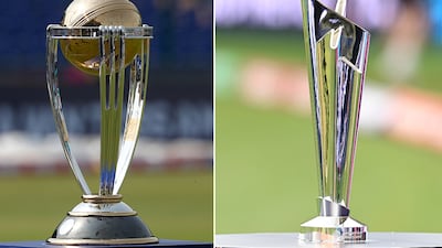 The ODI World Cup, left, and T20 World Cup formats have changed. Getty Images