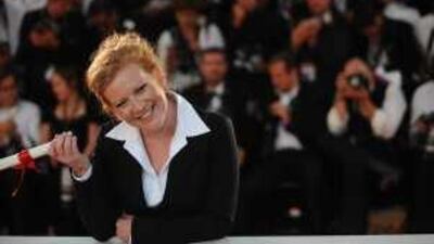 The director Andrea Arnold after receiving the Jury Prize for her sophomore film, Fish Tank, at the 62nd Cannes Film Festival in May.