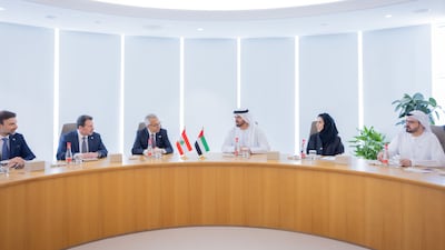 Mohammed Al Gergawi, Minister of Cabinet Affairs, receives a delegation from Lebanon'a government. Wam