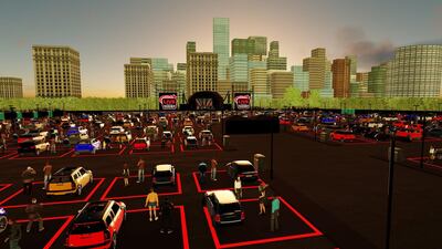 How parking spots for fans at a 'Utilita Live From The Drive-In' concert will look. Reuters