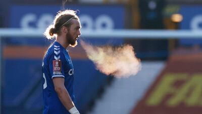 Everton's Tom Davies. Reuters