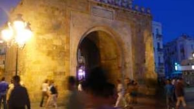 Bab Bhar, meaning gate of the sea, is a huge freestanding arch that stands on the site of the medina's original eastern gateway. It is now more commonly known as the Porte de France.