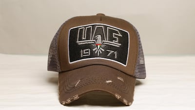 A Caliente cap by Emirati designer Hamdan Al Samt. Victor Besa for The National