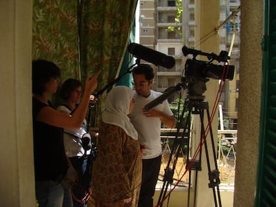Behind the scenes of Kaabour's feature documentary 'Grandma, a Thousand Times'. Mahmoud Kaabour