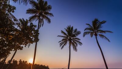 Guests at One & Only Reethi Rah can relax in a hammock and gaze out into the blue-green waters of the ocean. Courtesy One&Only Reethi Rah